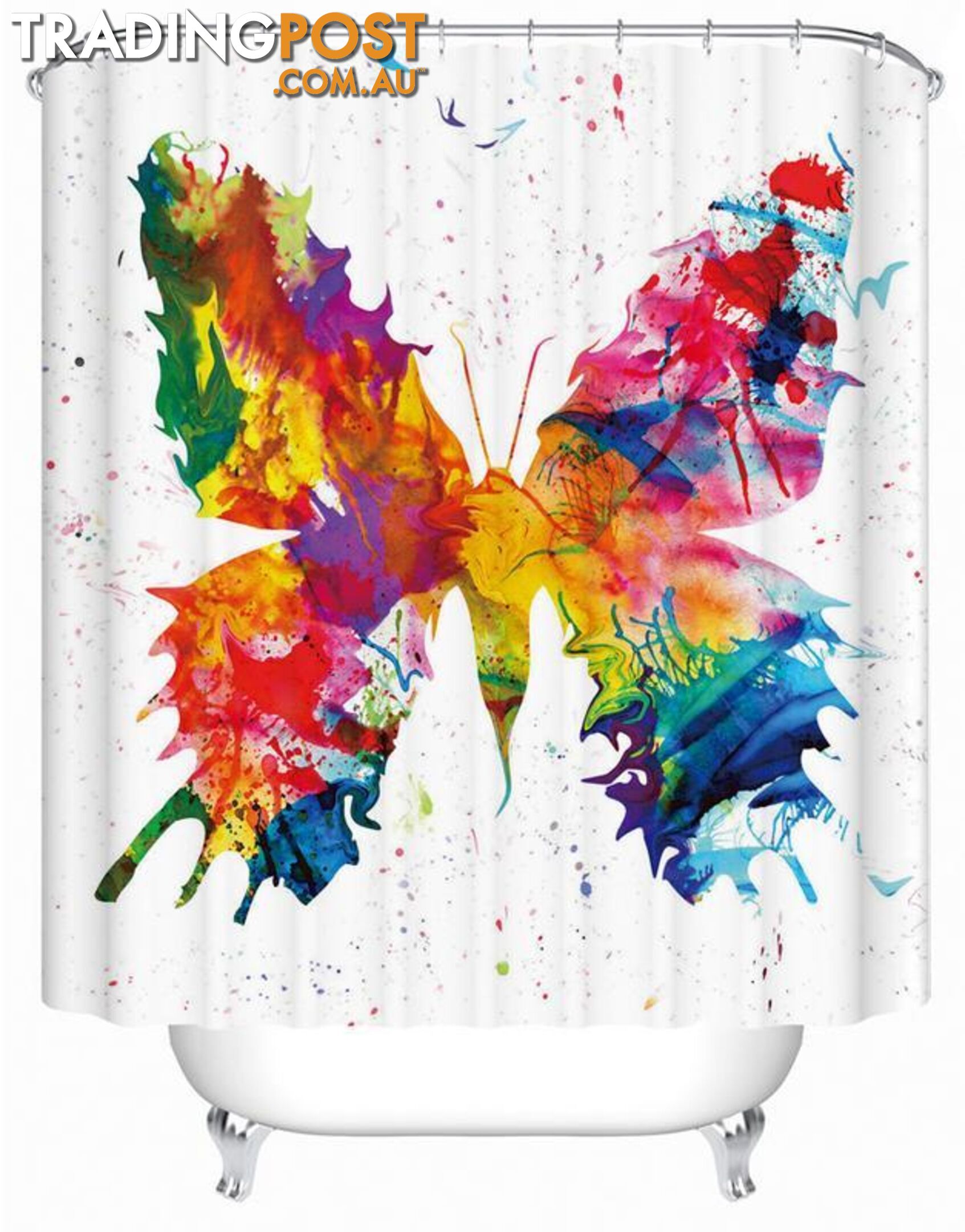 Art Painting Butterfly Shower Curtain - Curtain - 7427005898778