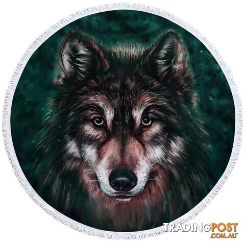 Art Painting Wolf Beach Towel - Towel - 7427046326902