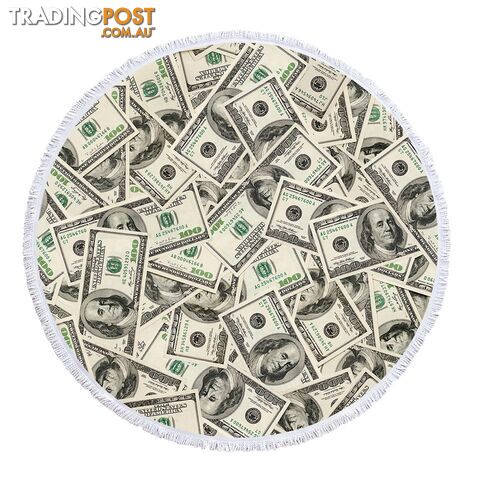 Hundred Dollar Bills Beach Towel - Towel - 7427046343619