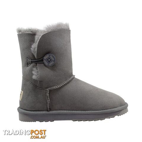 Comfort Me Australian Made Mid Bailey Button Ugg Boot Grey - Comfort Me - 822427521568