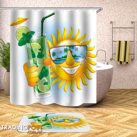 Drinking Mojito Sun Shower Curtain - Curtains - 7427045949126