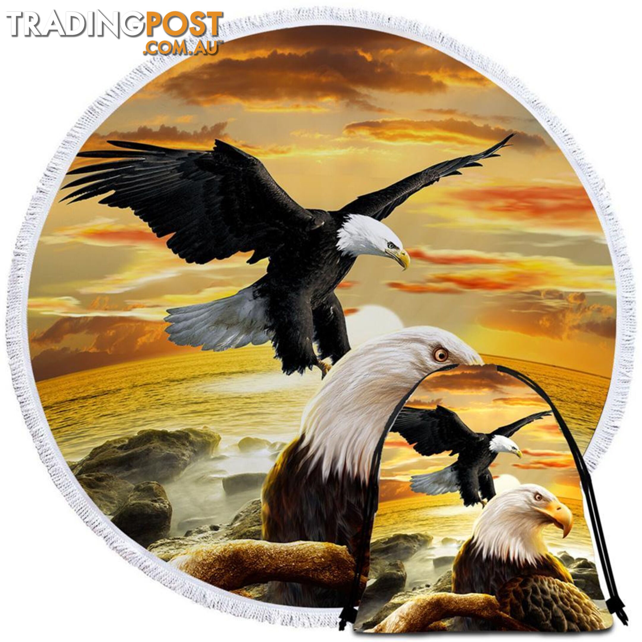 Stunning American Eagle Beach Towel - Towel - 7427046313414