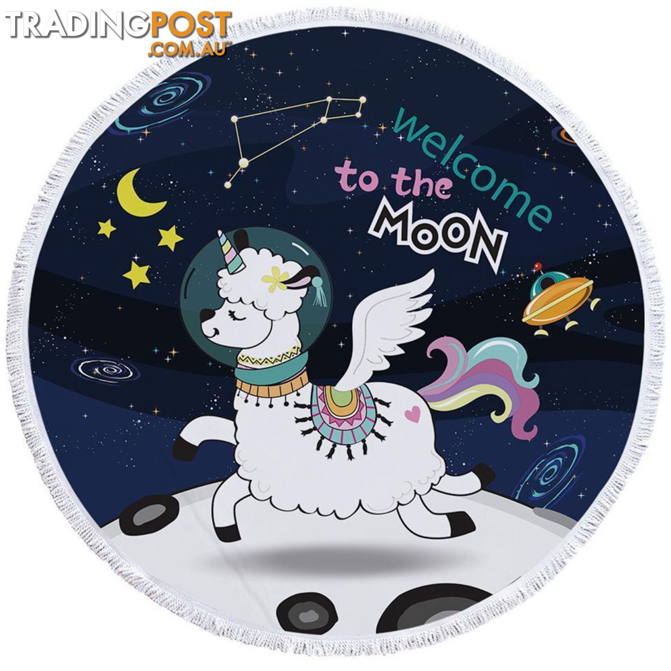 Astronaut Unicorn Sheep Beach Towel - Towel - 7427046308564