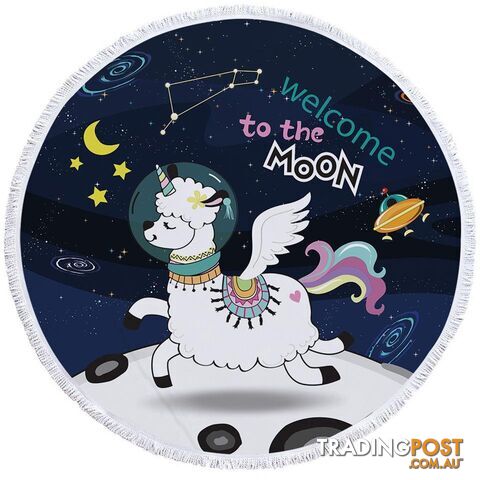 Astronaut Unicorn Sheep Beach Towel - Towel - 7427046308564