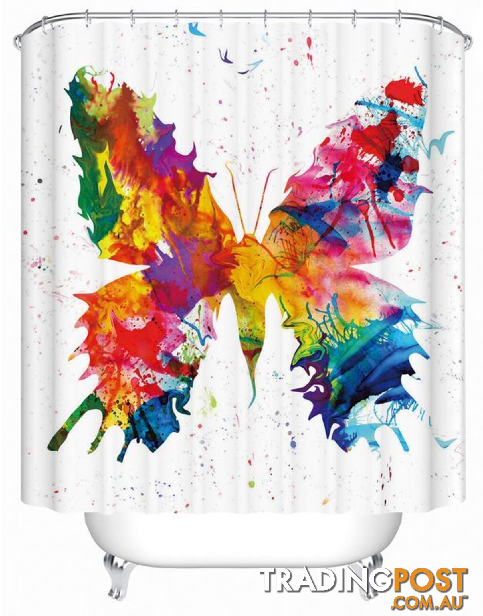 Art Painting Butterfly Shower Curtain - Curtain - 7427005898723