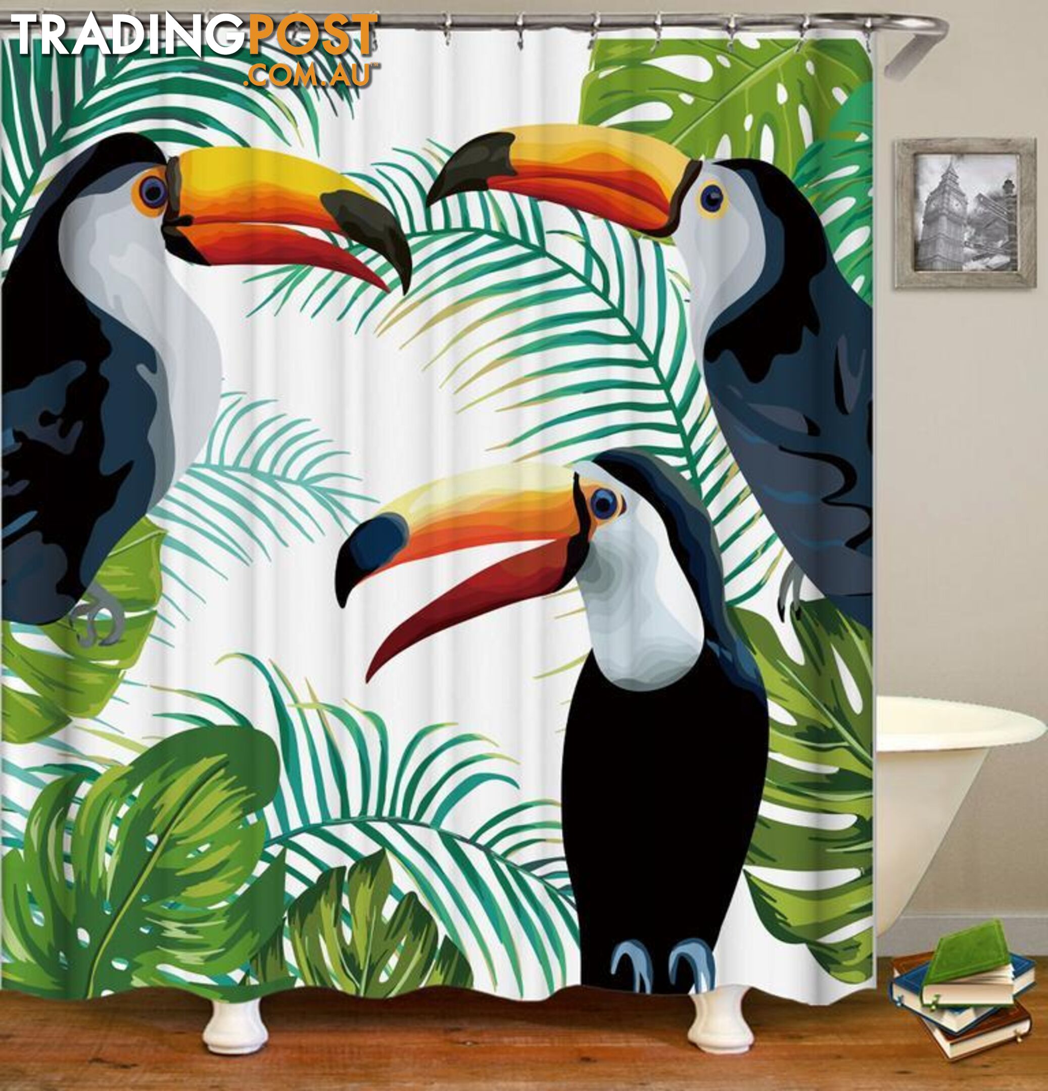 Toucans Painting Shower Curtain - Curtain - 7427005928512