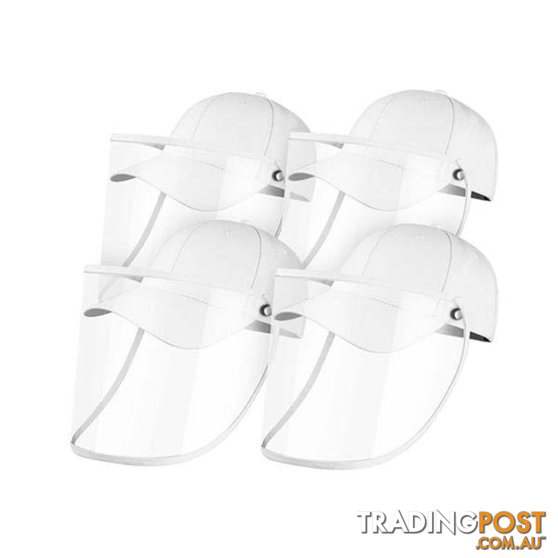 4X Outdoor Hat Anti Fog Dust Saliva Cap Face Shield Cover Adult White - Unbranded - 9476062095642