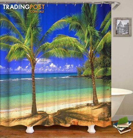 Palm Trees Duet Shower Curtain - Curtain - 7427046079334
