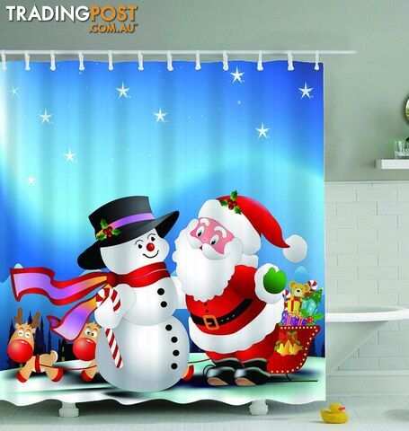 Christmas Digital Cartoons Shower Curtain - Curtain - 7427045970793