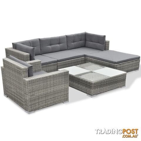 Poly Rattan 17-Piece Garden Sofa Set (Grey) - Unbranded - 4326500416735