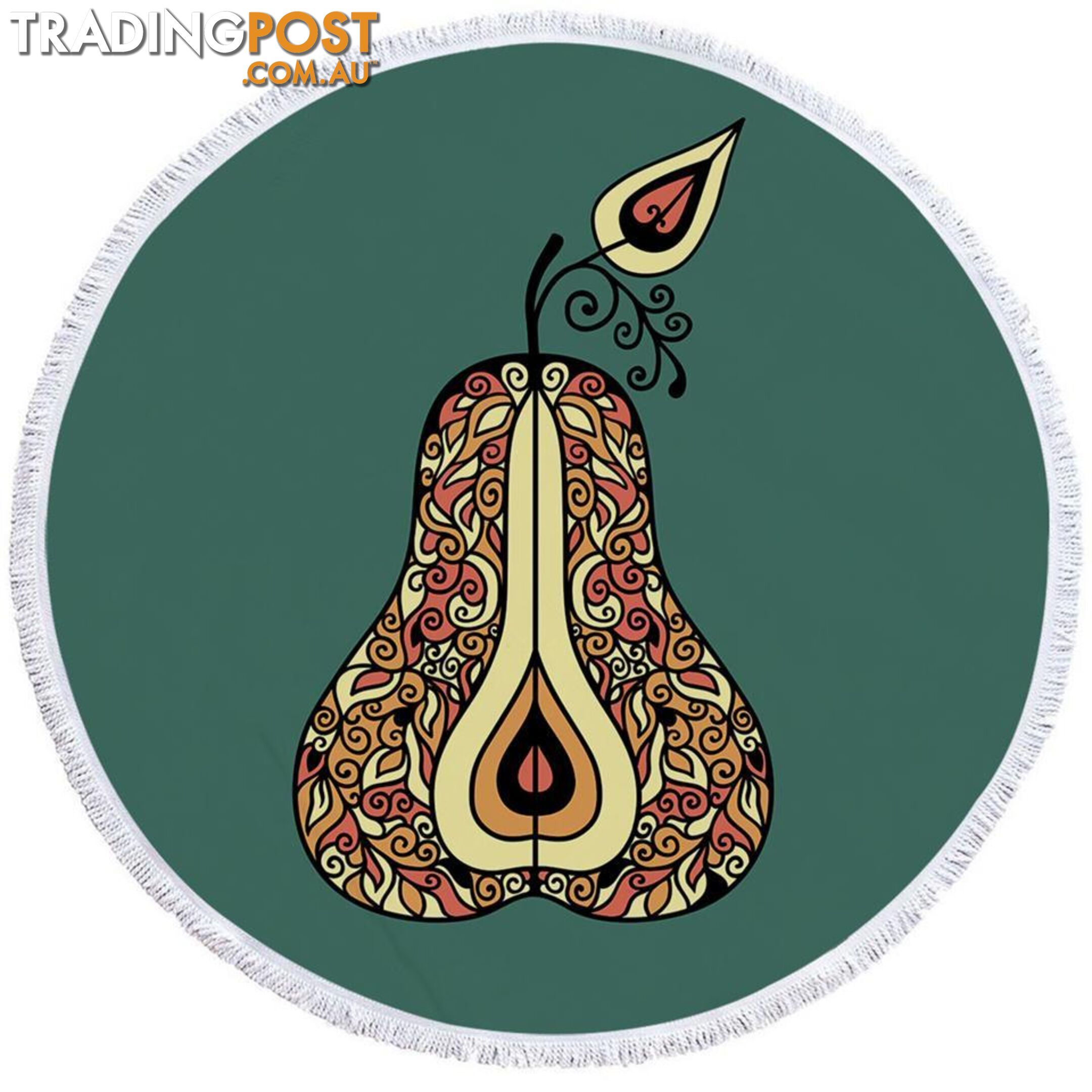 Pear Cut Beach Towel - Towel - 7427046340724