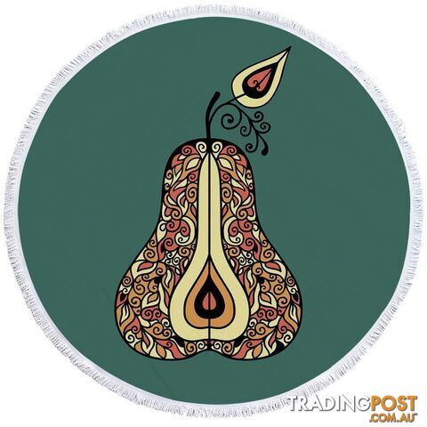 Pear Cut Beach Towel - Towel - 7427046340724