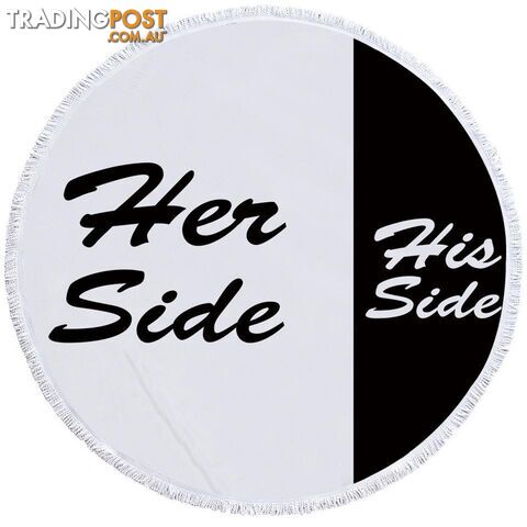 His Side Her Side Beach Towel - Towel - 7427046326094