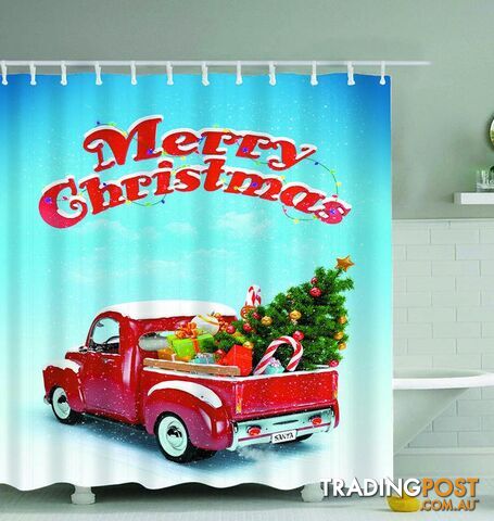 Christmas Truck Shower Curtain - Curtain - 7427045986350