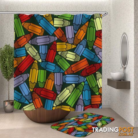 Colorful Pencils Shower Curtain - Curtain - 7427046110402