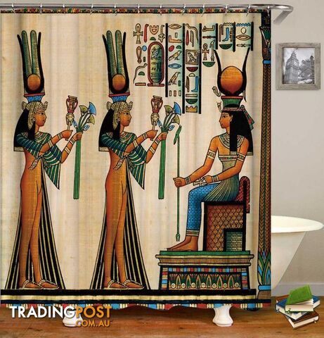 Egyptian Princess Colorful Painting Shower Curtain - Curtain - 7427046047500