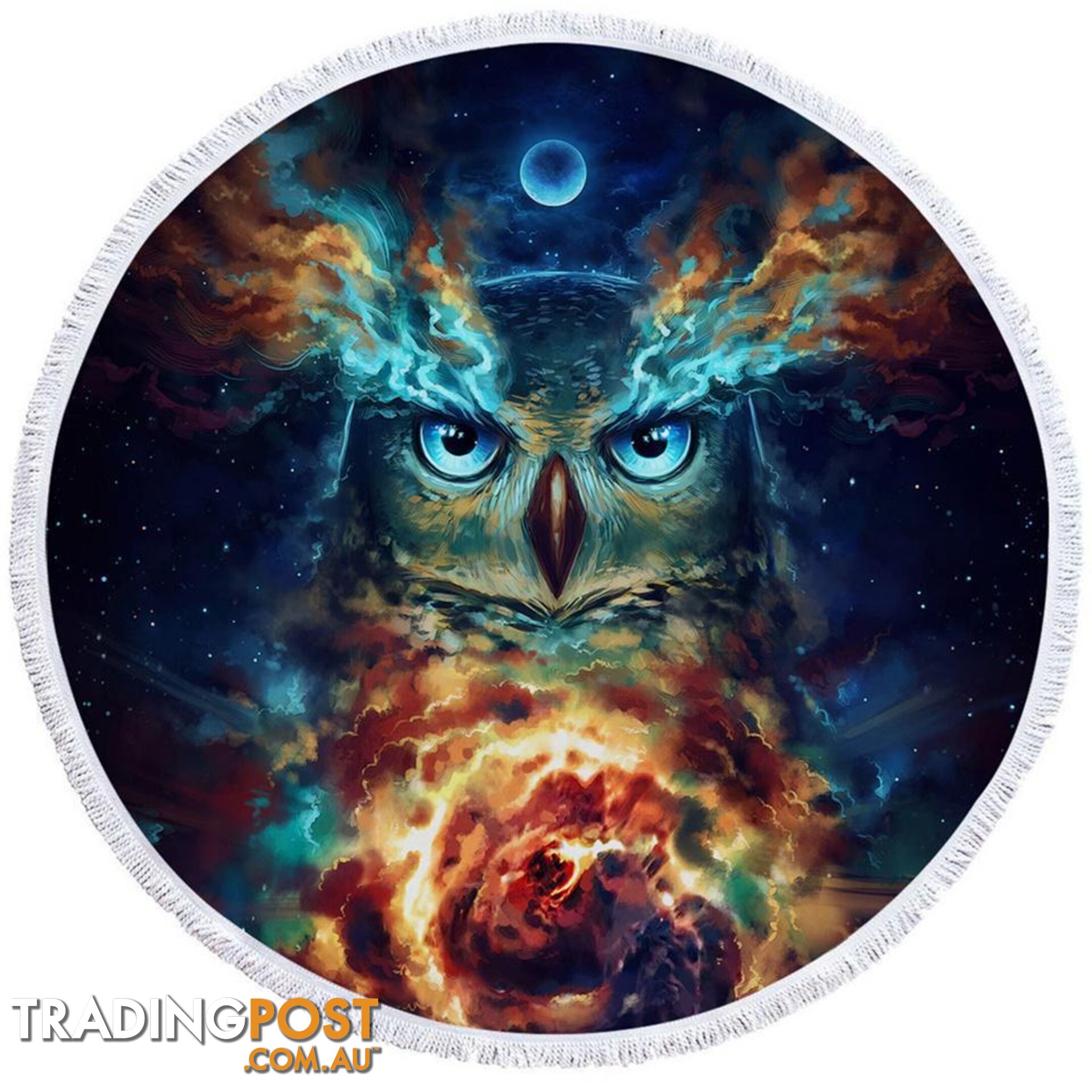 Supernova Owl Beach Towel - Towel - 7427046330107