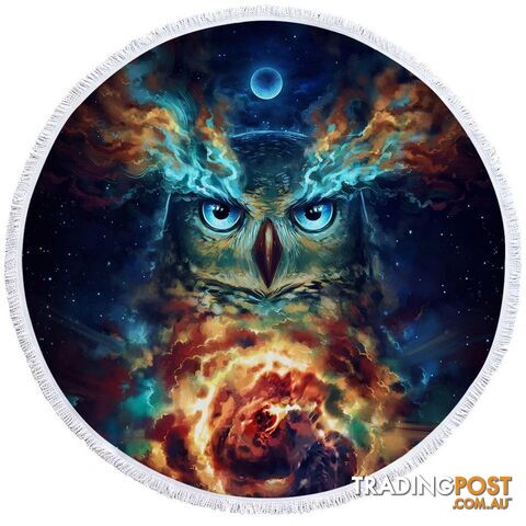 Supernova Owl Beach Towel - Towel - 7427046330107