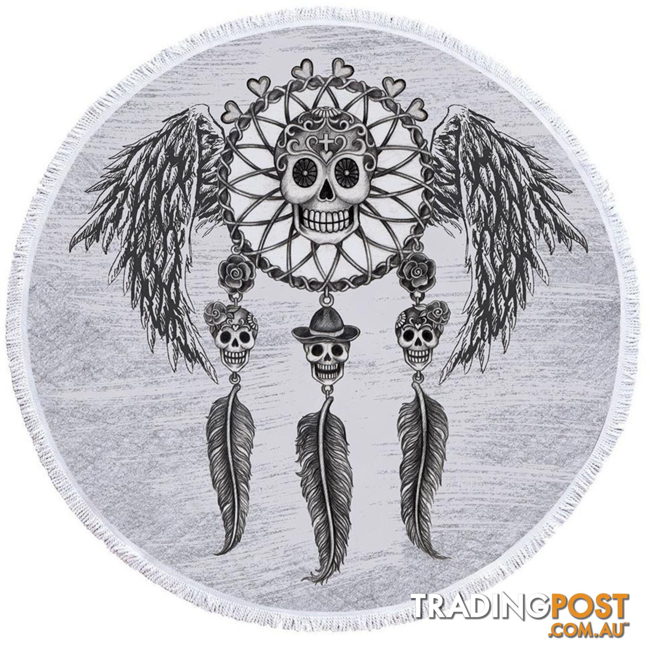 Dream Catcher Skulls Beach Towel - Towel - 7427046321044