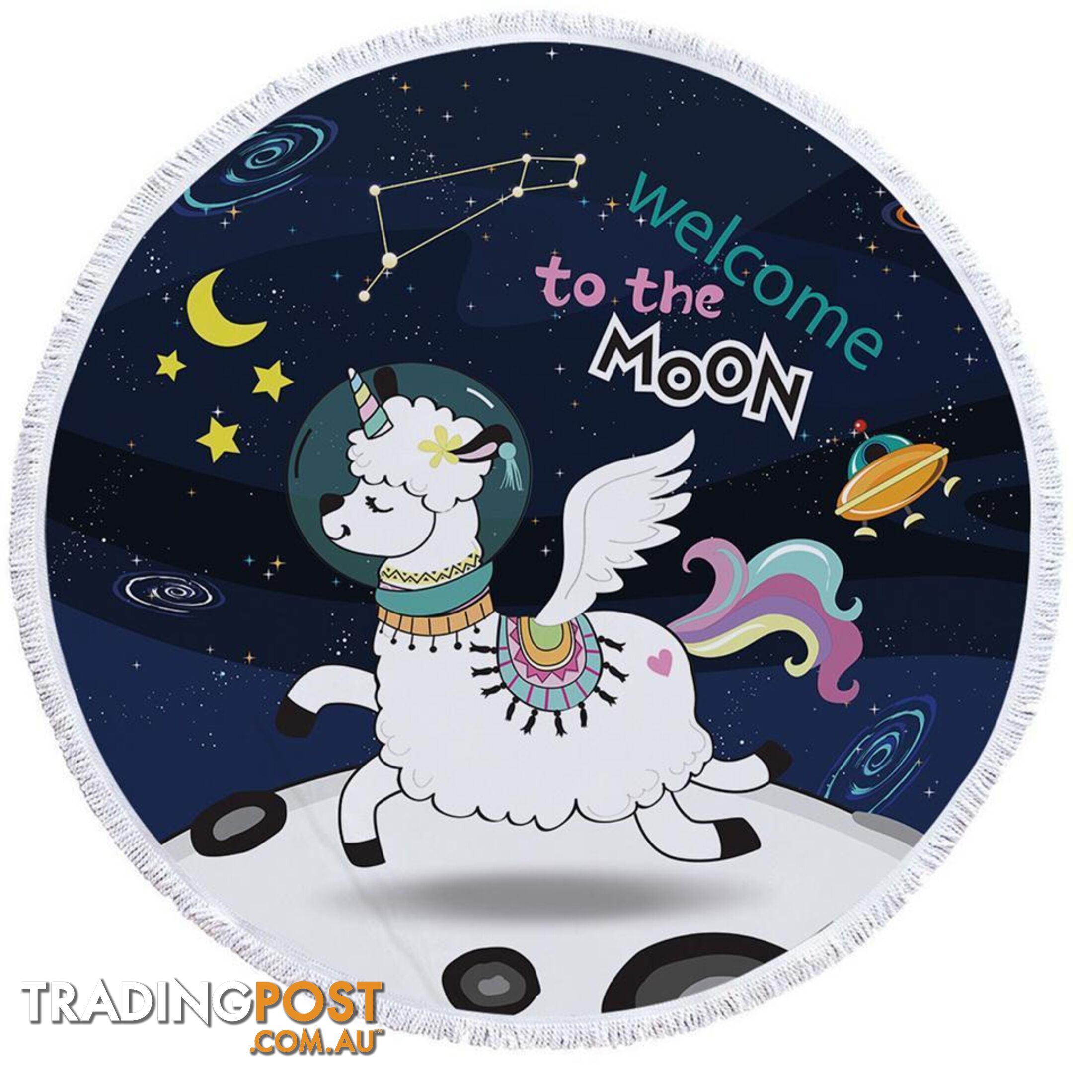 Astronaut Unicorn Sheep Beach Towel - Towel - 7427046308571