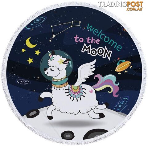 Astronaut Unicorn Sheep Beach Towel - Towel - 7427046308571
