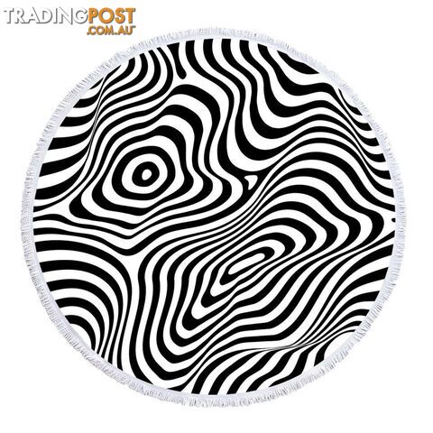 Zebra Illusion Beach Towel - Towel - 7427046341653