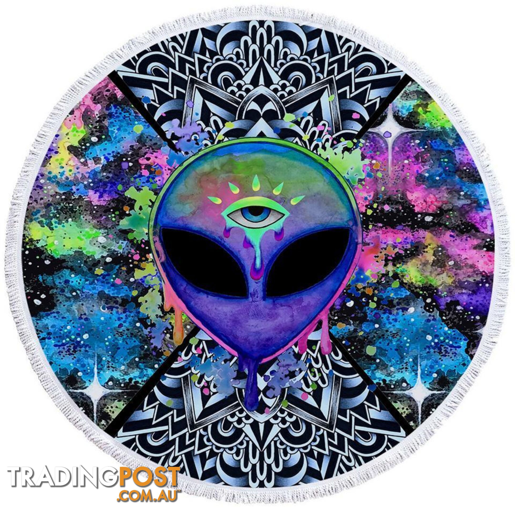 The Three Eyed Alien Beach Towel - Towel - 7427046314848