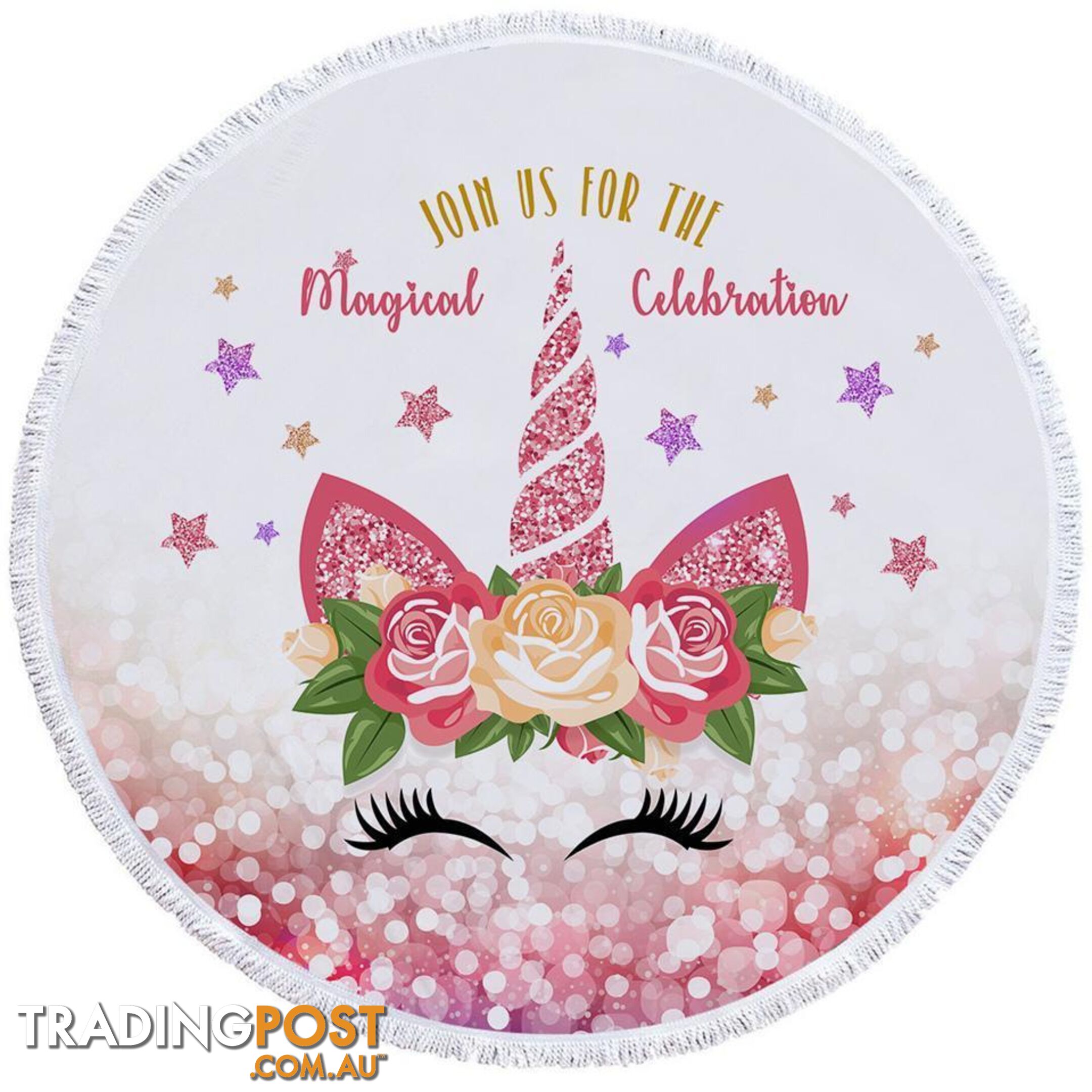 Magical Celebration Unicorn Beach Towel - Towel - 7427046320870