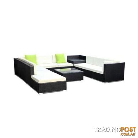 Gardeon 11 Piece With Storage Cover Outdoor Furniture Set - Gardeon - 9350062199503