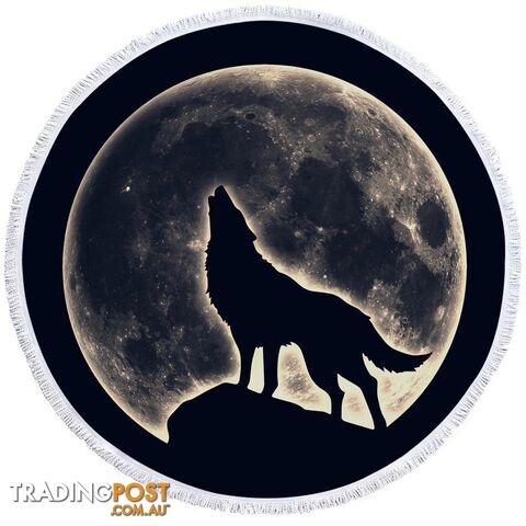 Moon Light Wolf Beach Towel - Towel - 7427046309011