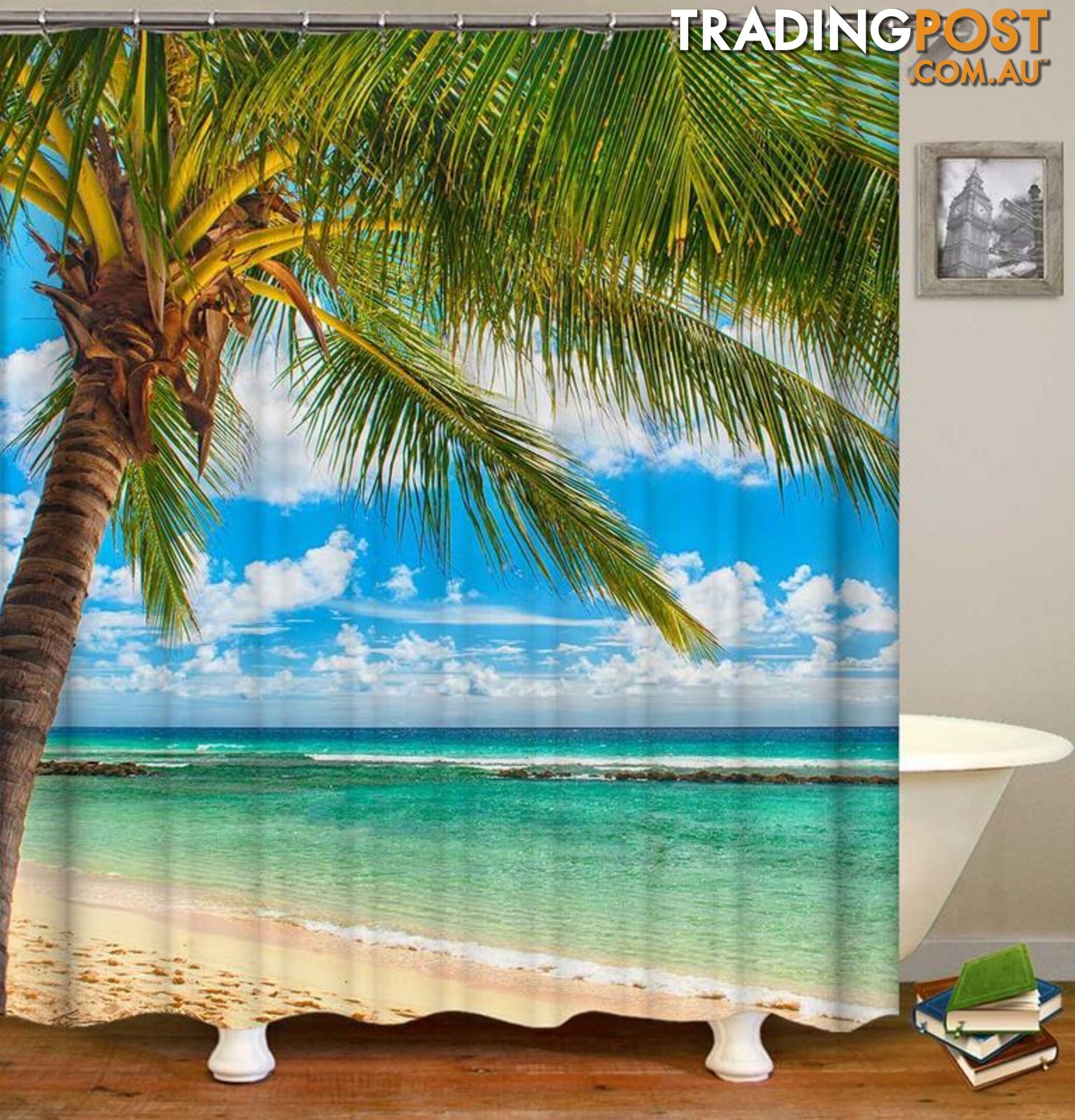 Sunny Beach Day Shower Curtain - Curtain - 7427046080682