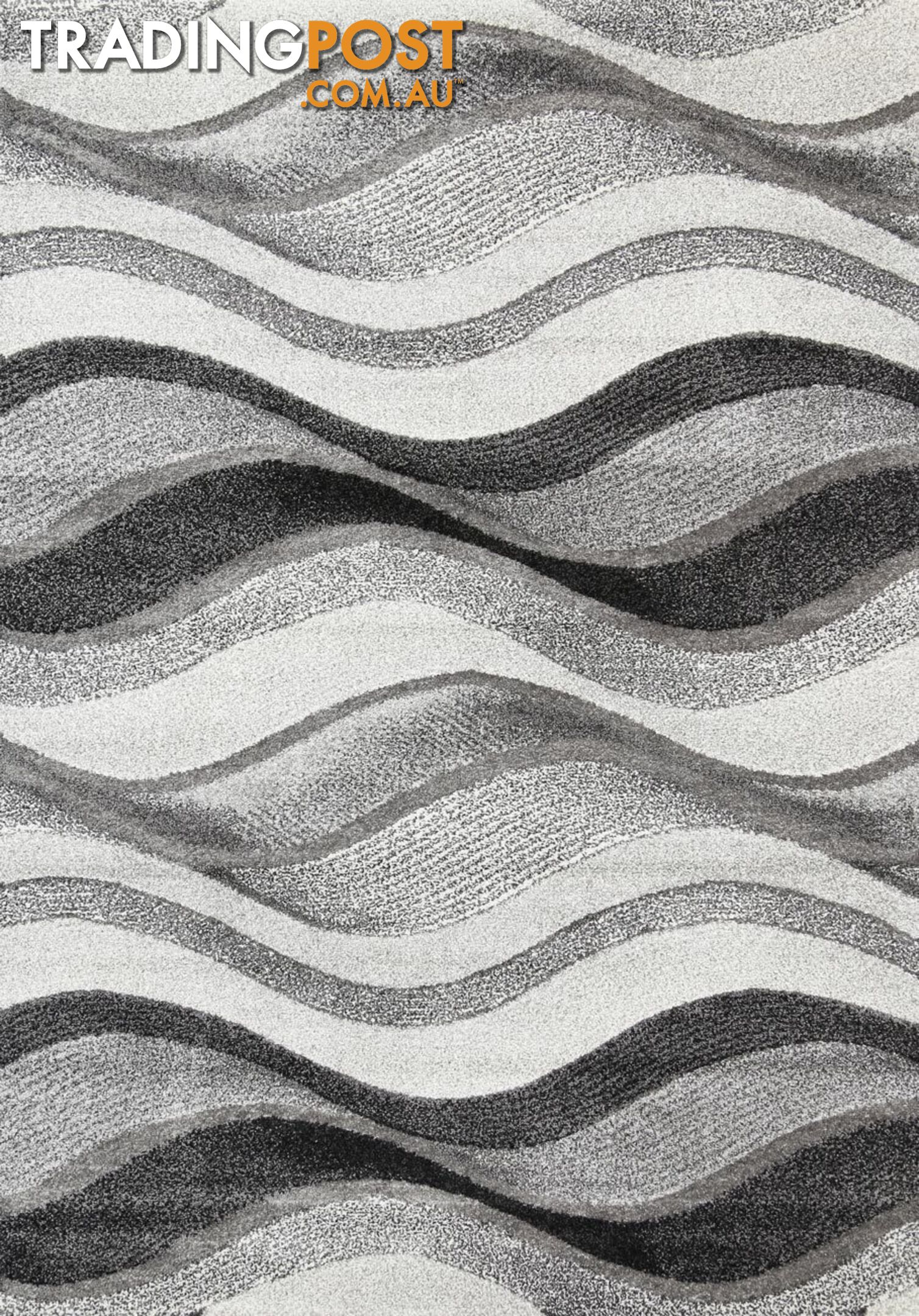 Vision Waves Grey Rug - Unbranded - 7427046165280