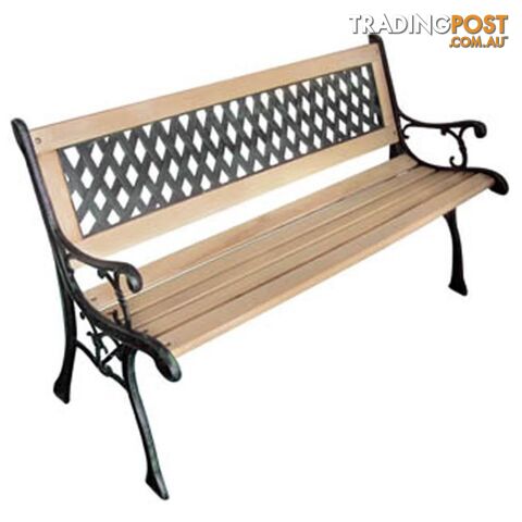 Garden Bench with Diamond-Patterned Backrest Nostalgic - Unbranded - 4326500413871