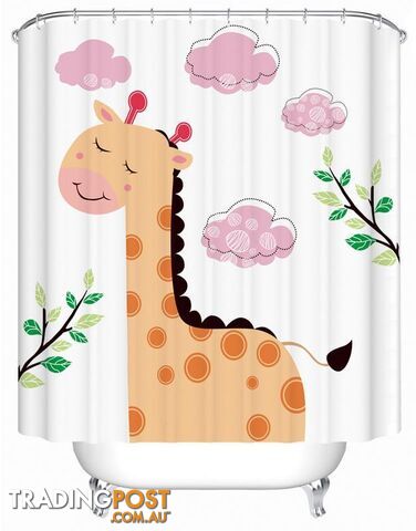 Cartoon Giraffe painting Shower Curtain - Curtain - 7427005895692