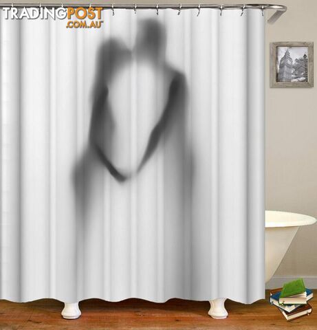 Kissing Couple Shadow Shower Curtain - Curtain - 7427005906725