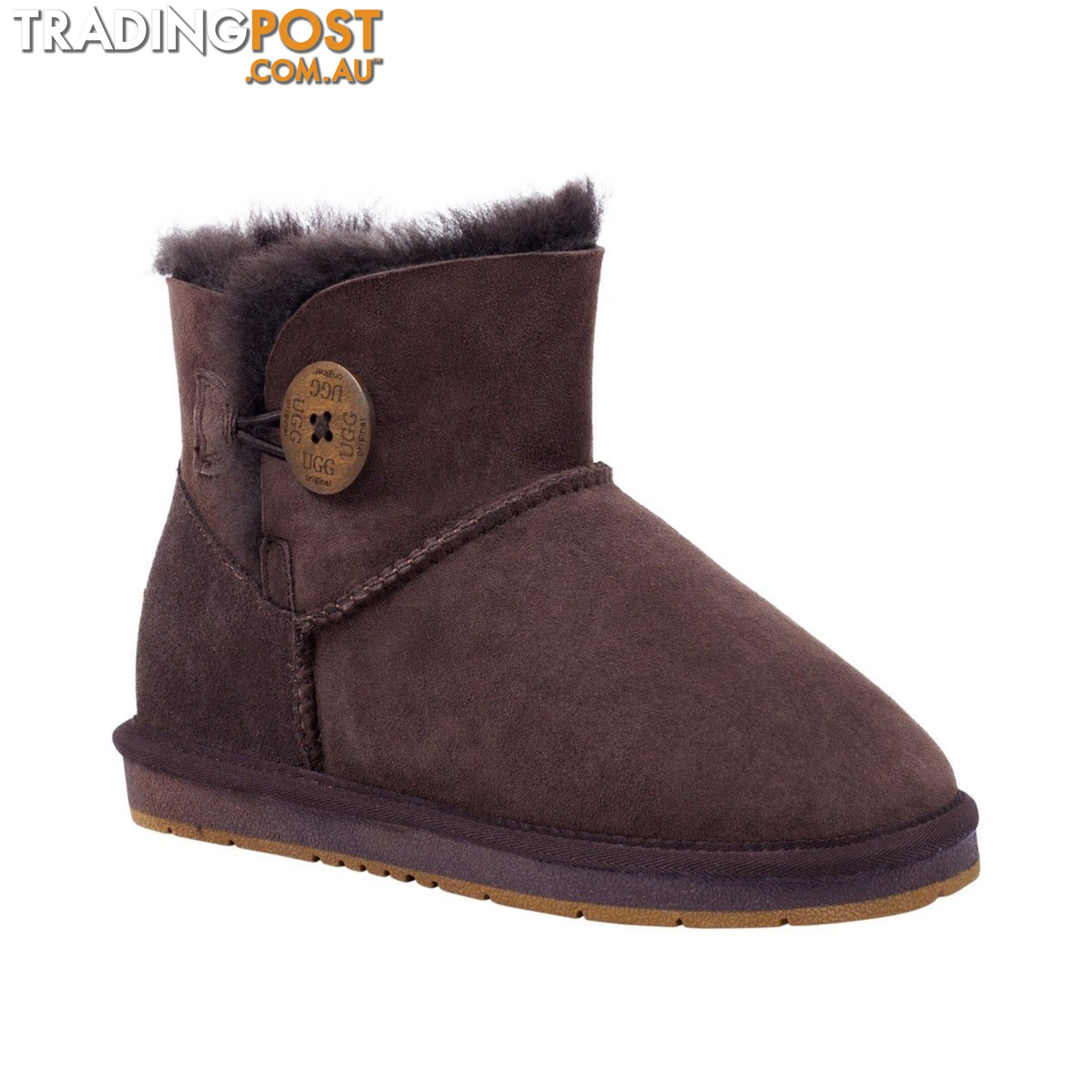 UGGS Mini Button Sheepskin Clove 5883 Unisex Chocolate - UGG - 822427509351