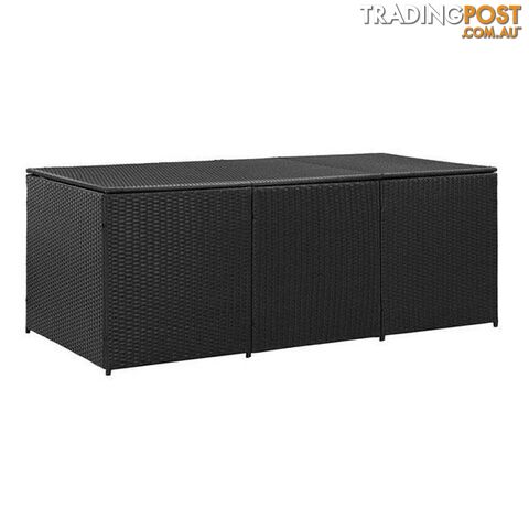 Garden Storage Box Poly Rattan 180X90X75 Cm - Unbranded - 8719883732237