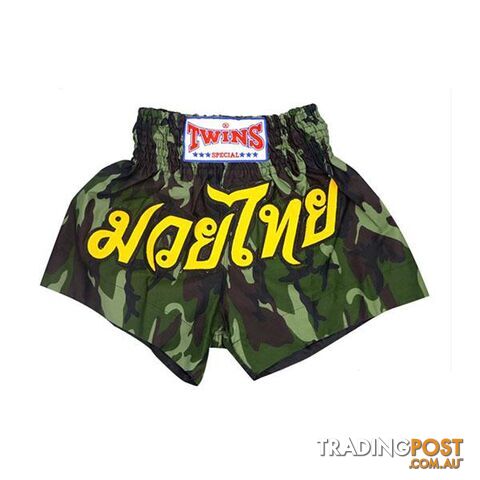 Twins Boxing Shorts Army Green - Twins Special - 9476062141837
