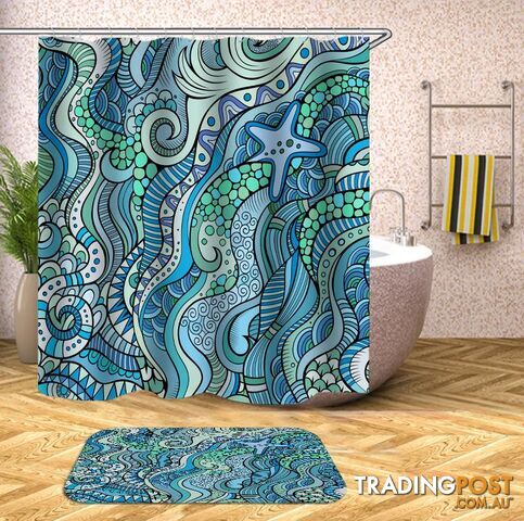 Beautiful Ocean Colors Shower Curtain - Curtain - 7427046086554