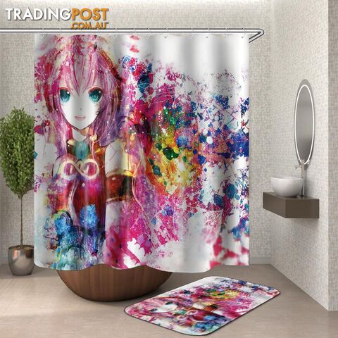 Colorful Anime Girl Shower Curtain - Curtain - 7427046123099