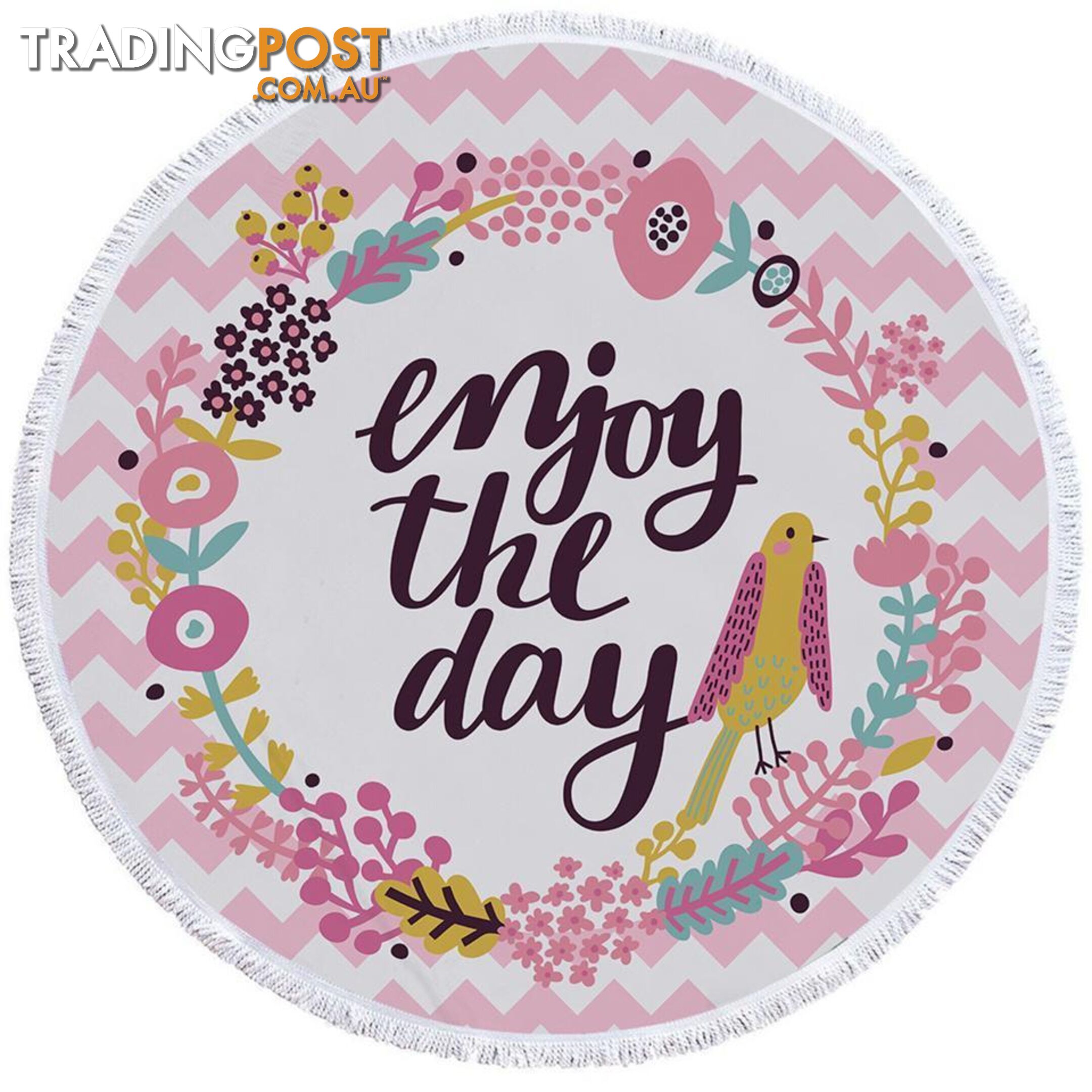 Pinkish Encouragement Beach Towel - Towel - 7427046306126