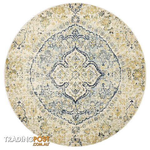 Museum Tyler Sky Blue Round Rug - Unbranded - 9375321850209