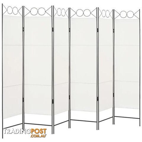 6 Panel White Room Divider 240x180cm - Unbranded - 9476062108137