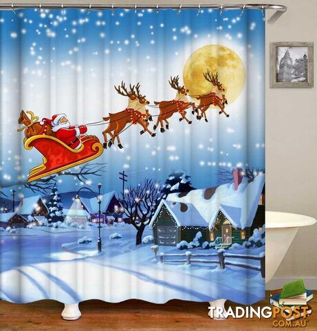 Classic Christmas Scene Shower Curtain - Curtains - 7427046067416