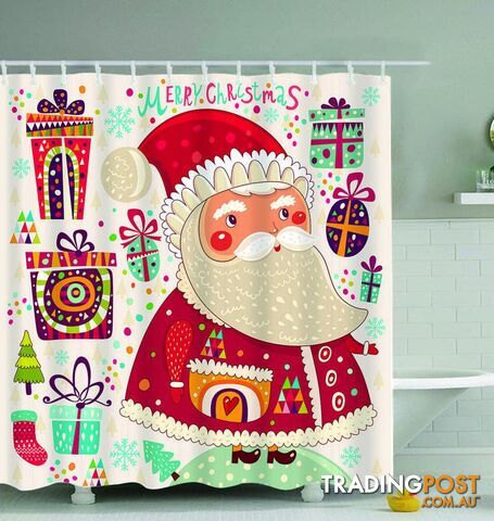 Colorful Santa Claus Shower Curtain - Curtain - 7427046020732