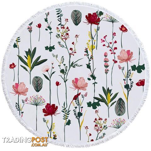 Modest Flower Garden Beach Towel - Towel - 7427046339964