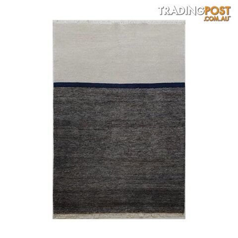 Phoenix Grey Azure Wool Cut Pile Rug - Unbranded - 7427005876196