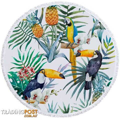 Tropical Toucans Beach Towel - Towel - 7427046320672