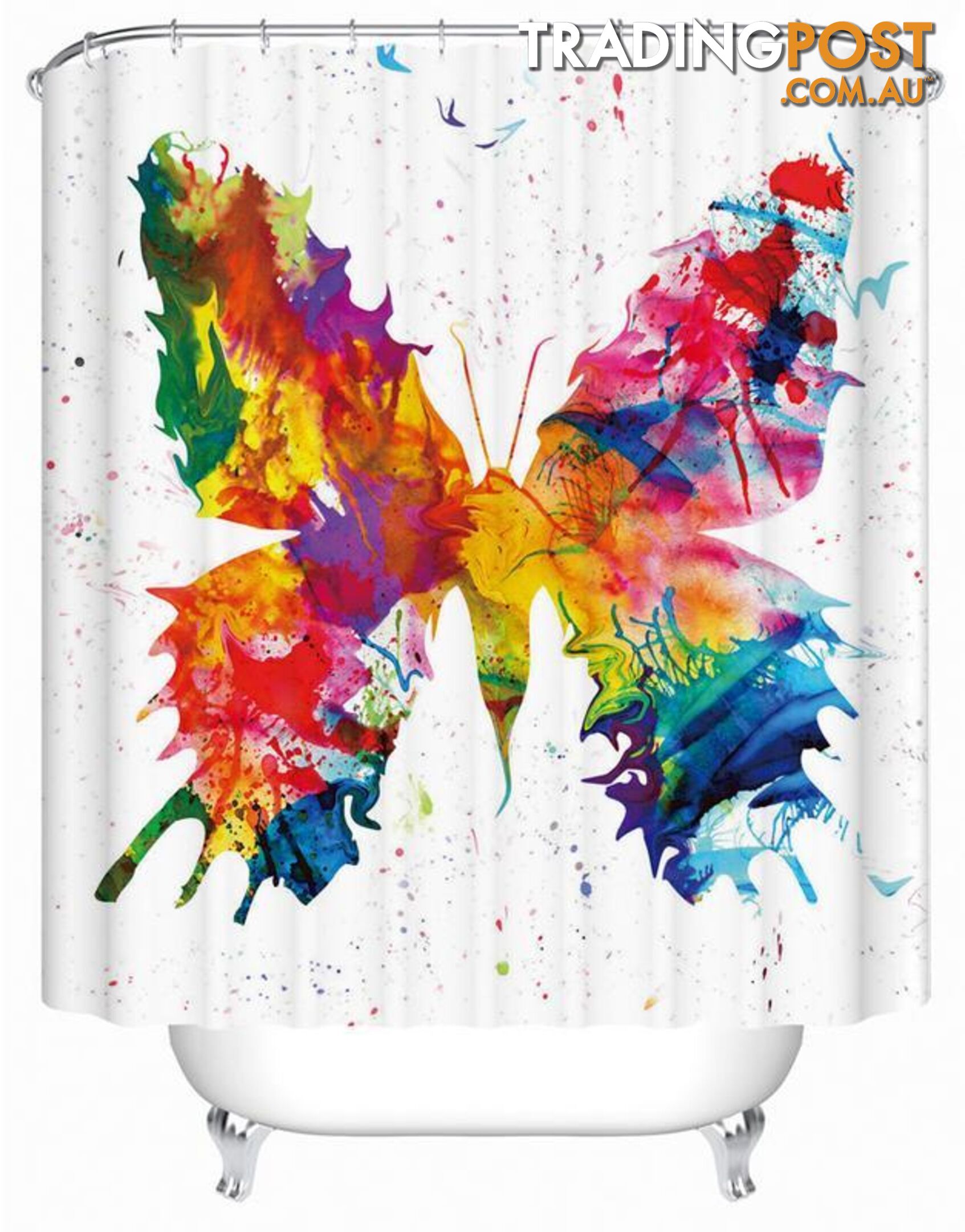 Art Painting Butterfly Shower Curtain - Curtain - 7427005898716