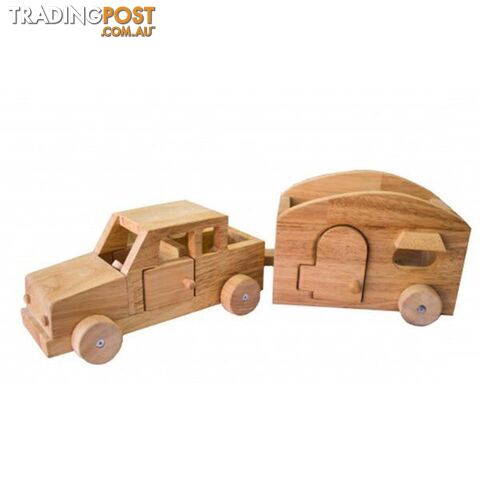 Wooden Camper Van - Qtoys - 8936074261967